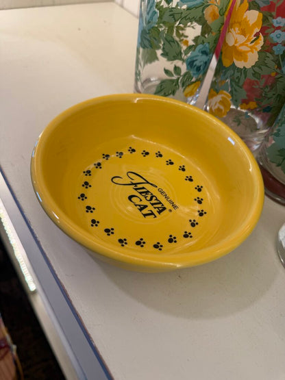 Collectible Fiestaware Pet Collection Ceramic Cat Bowl