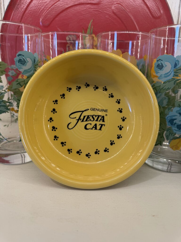 Collectible Fiestaware Pet Collection Ceramic Cat Bowl