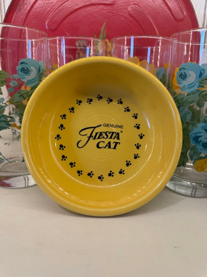 Collectible Fiestaware Pet Collection Ceramic Cat Bowl