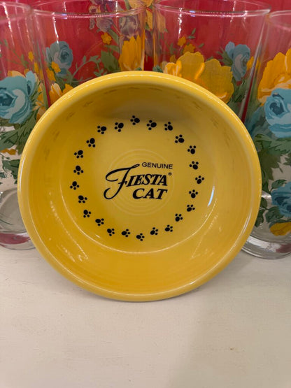 Collectible Fiestaware Pet Collection Ceramic Cat Bowl