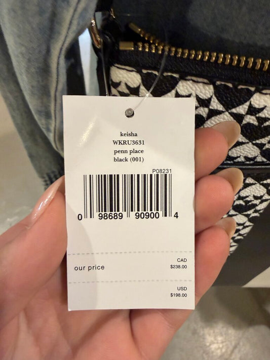 Kate Spade Black/White Crossbody(NEW)