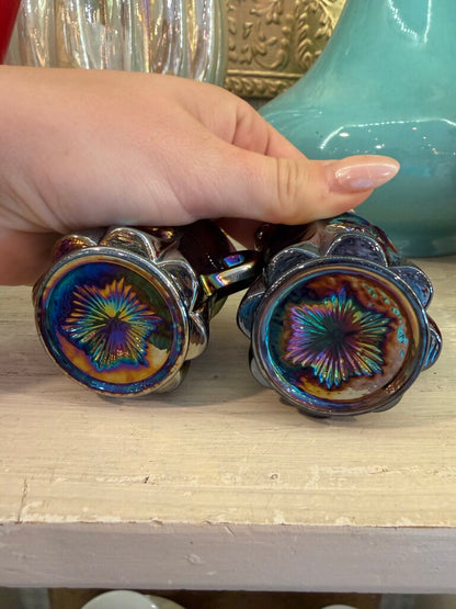 carnival glass cherry & cable mini sugar + creamer