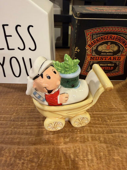 Popeye Charcter Sweet Pea In Baby Carriage Salt and Pepper