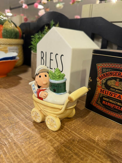 Popeye Charcter Sweet Pea In Baby Carriage Salt and Pepper