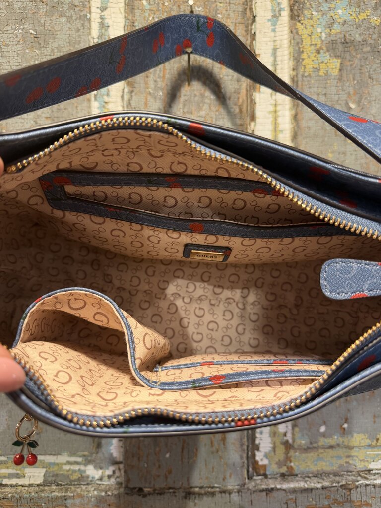 Guess Cherry Shoulder Handbag With Charms