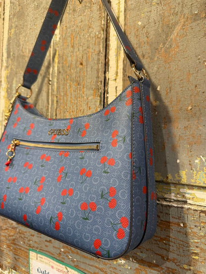 Guess Cherry Shoulder Handbag With Charms