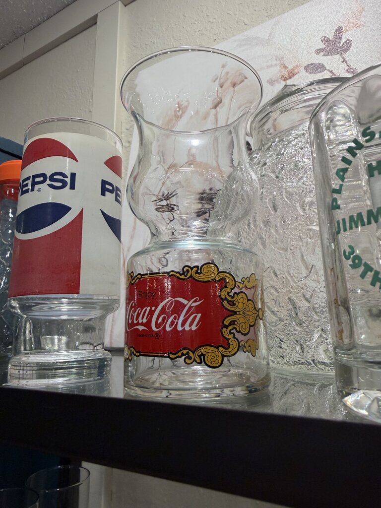 Vtg. Hurricane Coca-Cola Glass