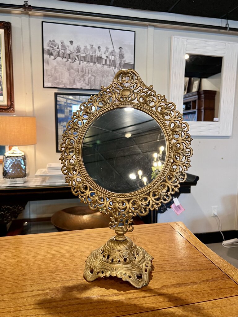 Vintage Iron Victorian Style Reproduction Vanity Mirror
