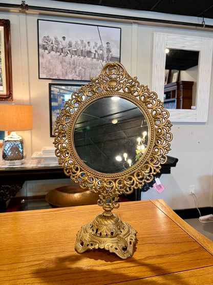 Vintage Iron Victorian Style Reproduction Vanity Mirror