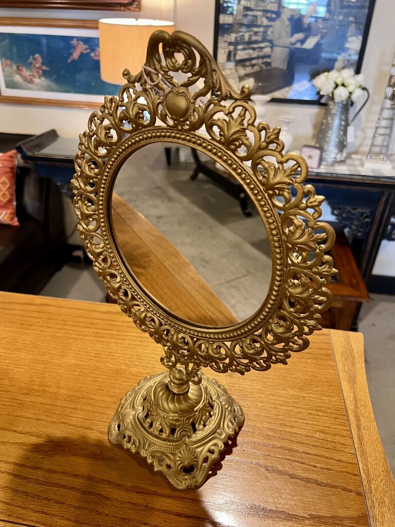 Vintage Iron Victorian Style Reproduction Vanity Mirror