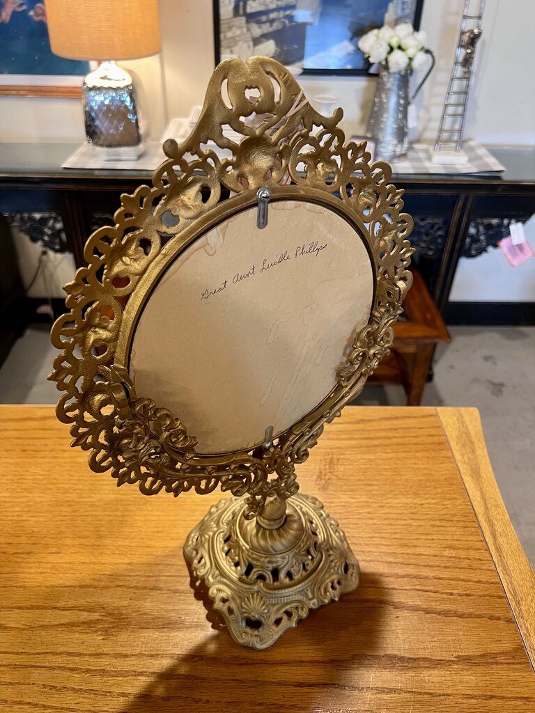 Vintage Iron Victorian Style Reproduction Vanity Mirror
