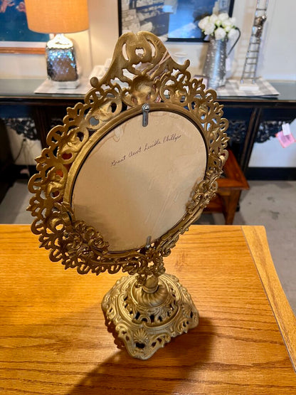 Vintage Iron Victorian Style Reproduction Vanity Mirror