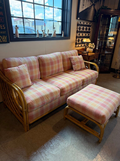 Tradewinds Bamboo Couch with Ottoman