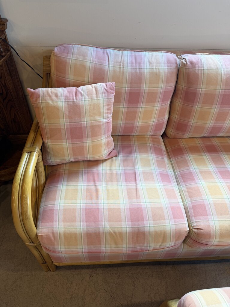 Tradewinds Bamboo Couch with Ottoman