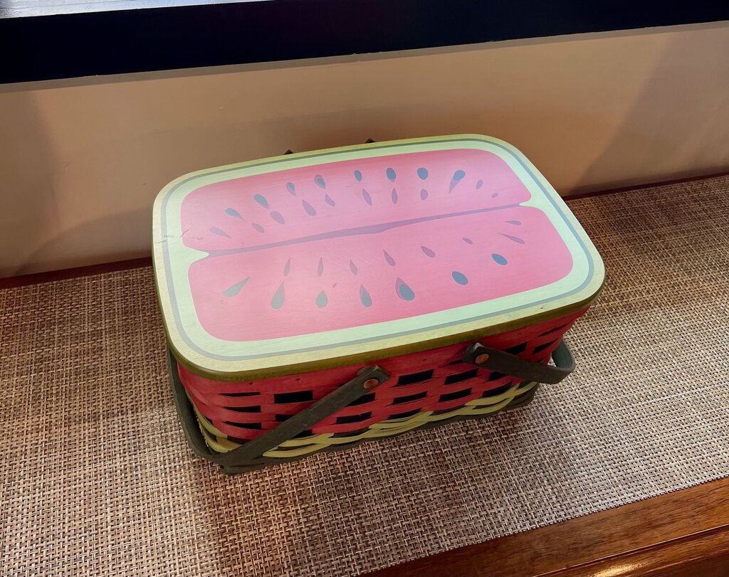 2010 Watermelon Longaberger Picnic Basket