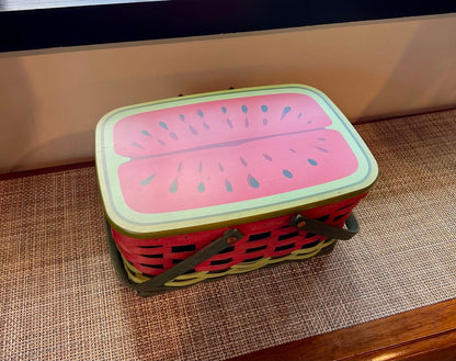2010 Watermelon Longaberger Picnic Basket