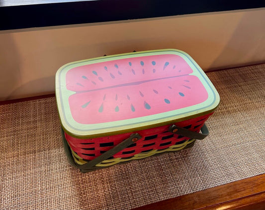 2010 Watermelon Longaberger Picnic Basket