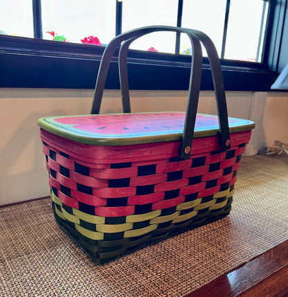 2010 Watermelon Longaberger Picnic Basket