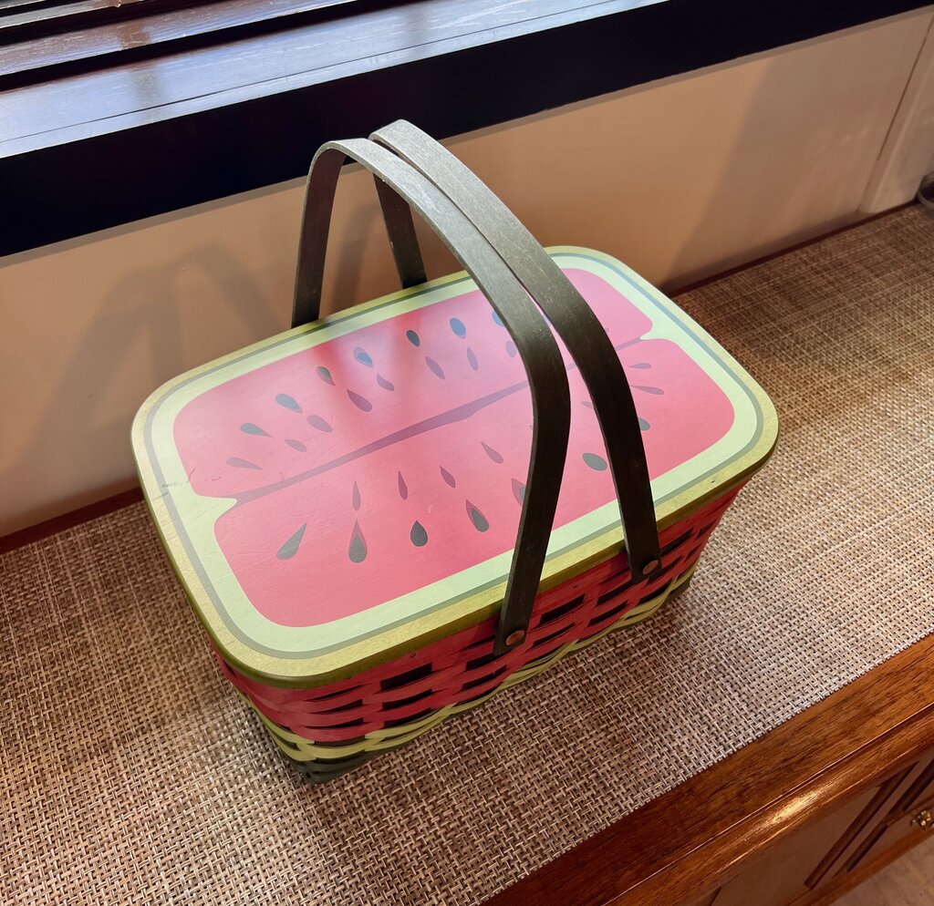 2010 Watermelon Longaberger Picnic Basket