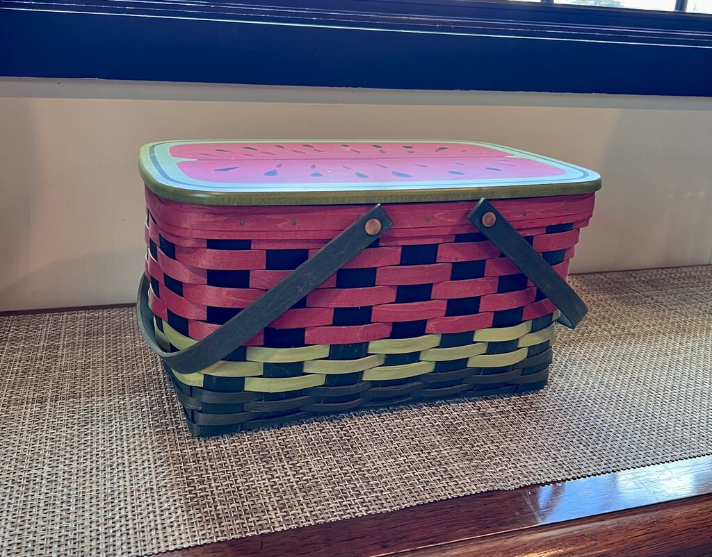 2010 Watermelon Longaberger Picnic Basket