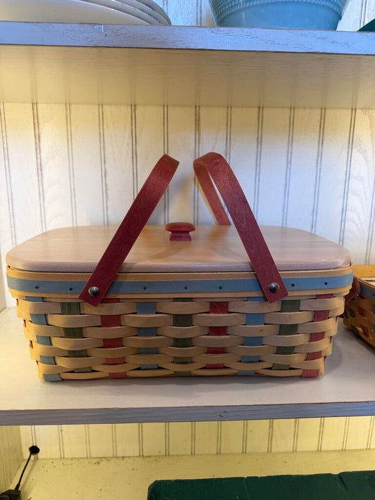 Longaberger Buds & Blossoms Market Basket with Lid