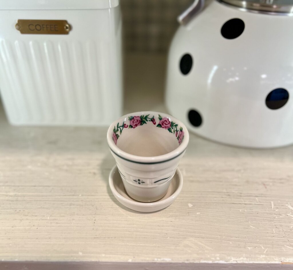 Longaberger "Everything's Coming Up Roses" Mini Planter