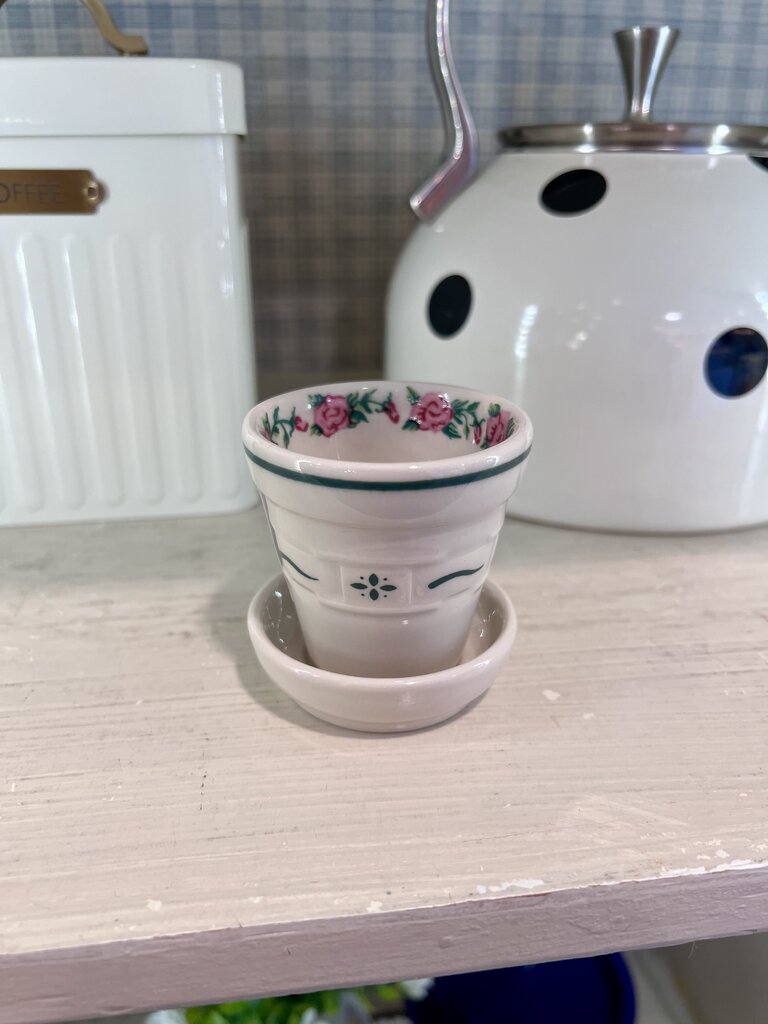 Longaberger "Everything's Coming Up Roses" Mini Planter