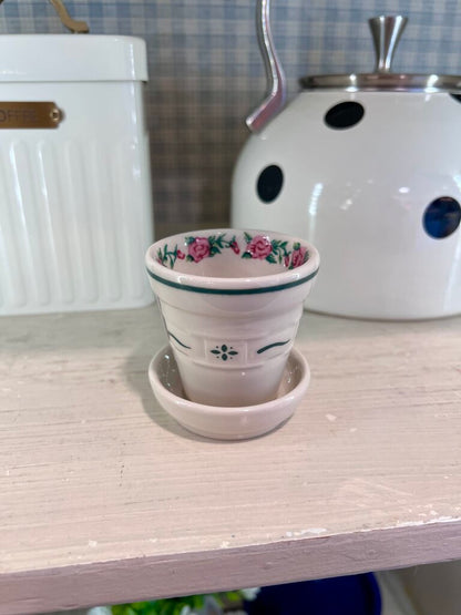 Longaberger "Everything's Coming Up Roses" Mini Planter