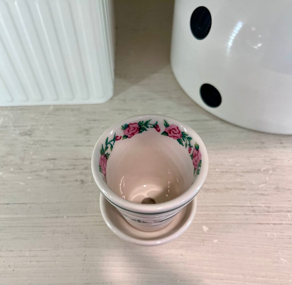 Longaberger "Everything's Coming Up Roses" Mini Planter