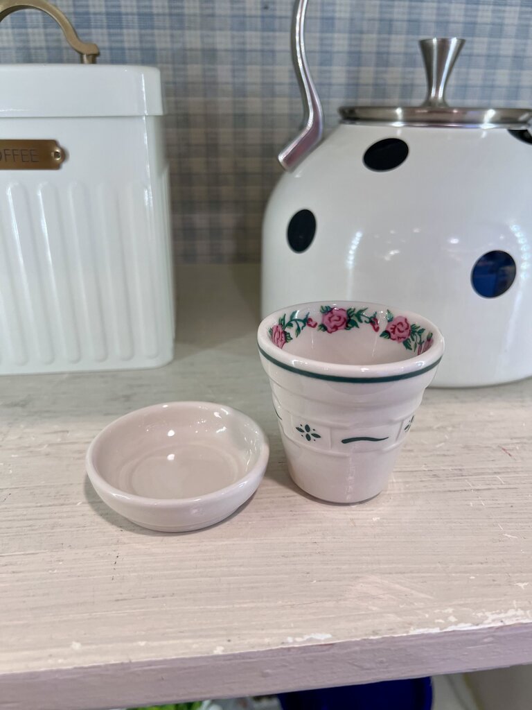 Longaberger "Everything's Coming Up Roses" Mini Planter