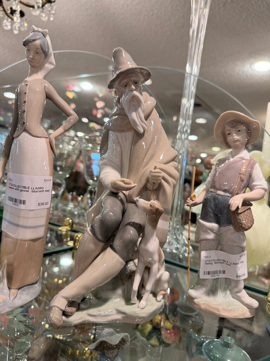 Lladro Man & Dog