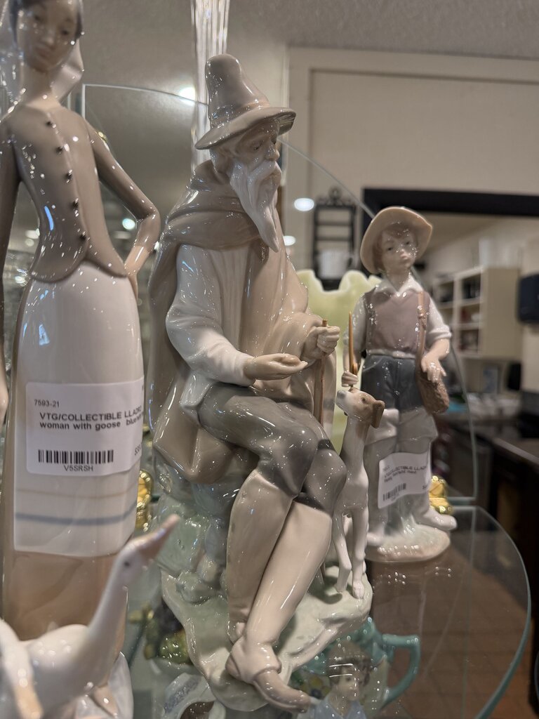 Lladro Man & Dog