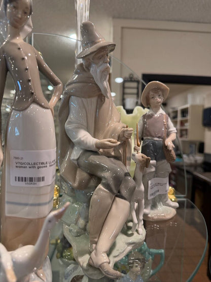 Lladro Man & Dog