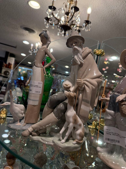 Lladro Man & Dog