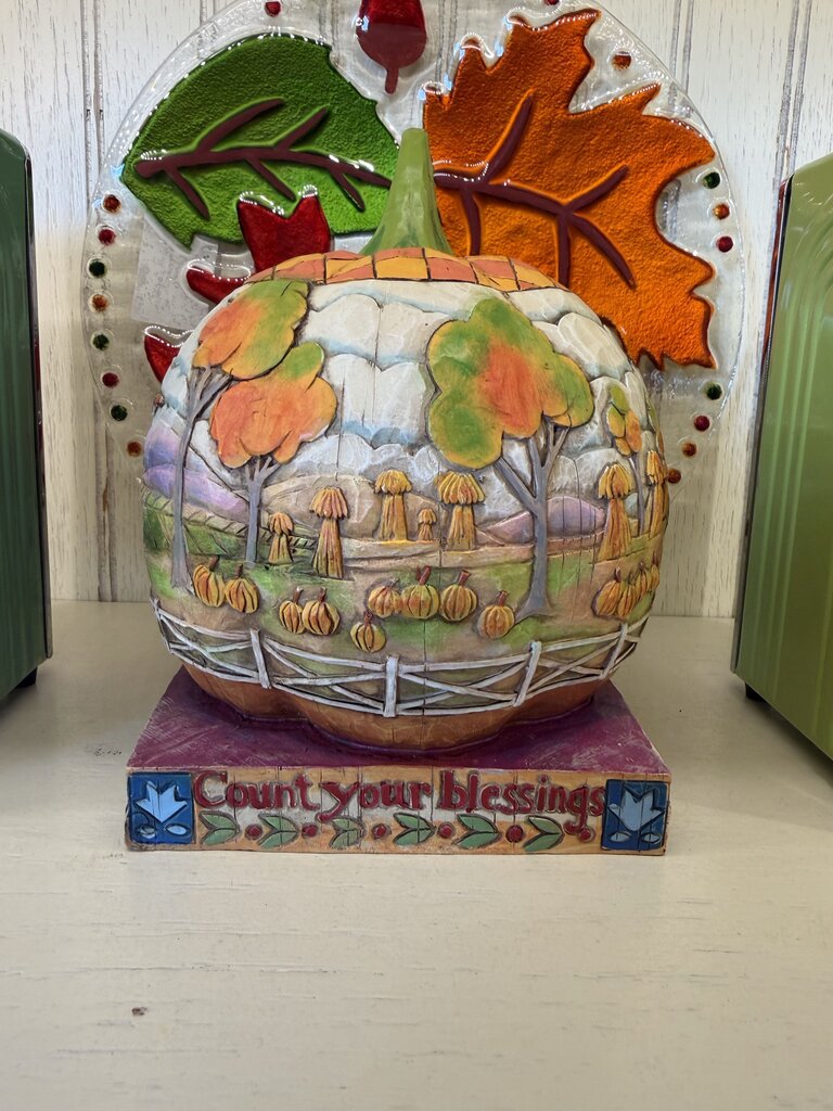 Jim Shore Count Your Blessings Pumpkin