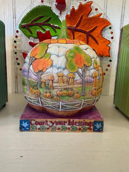 Jim Shore Count Your Blessings Pumpkin