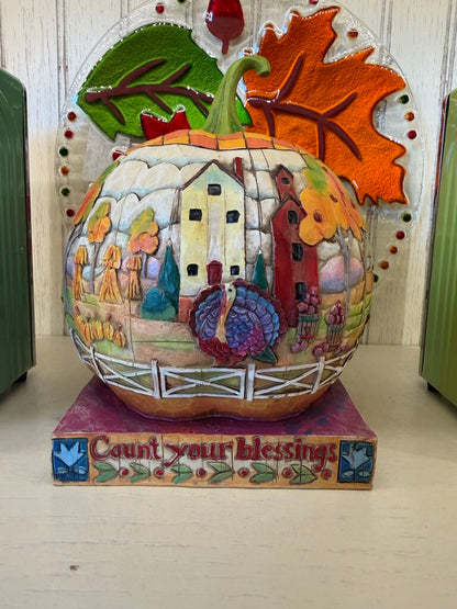 Jim Shore Count Your Blessings Pumpkin