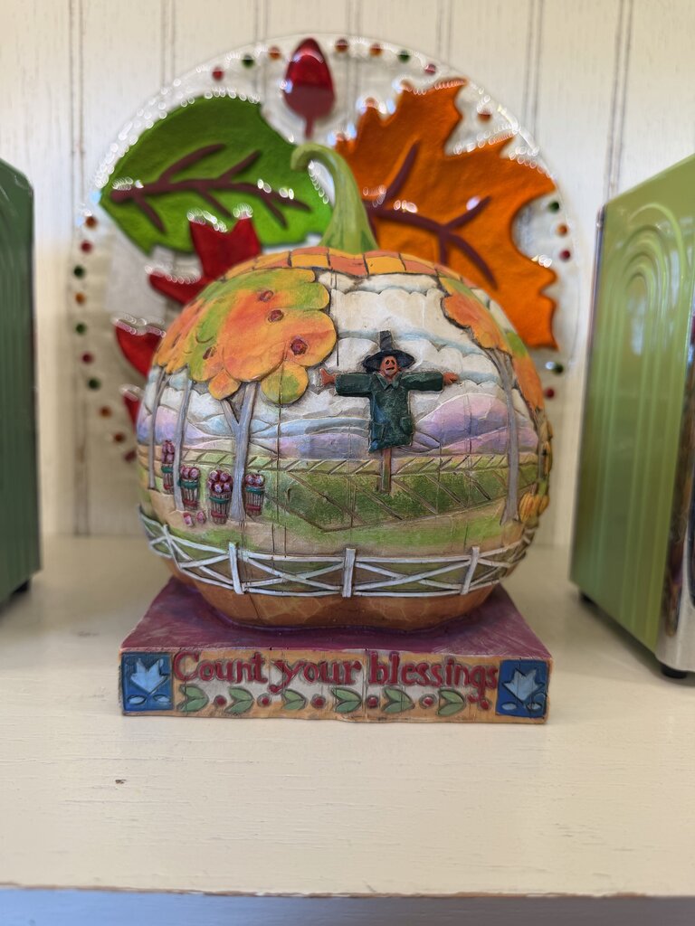 Jim Shore Count Your Blessings Pumpkin