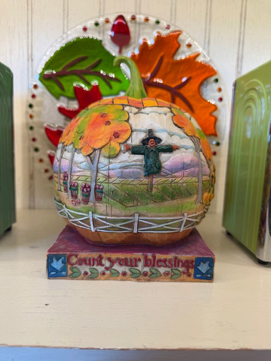 Jim Shore Count Your Blessings Pumpkin