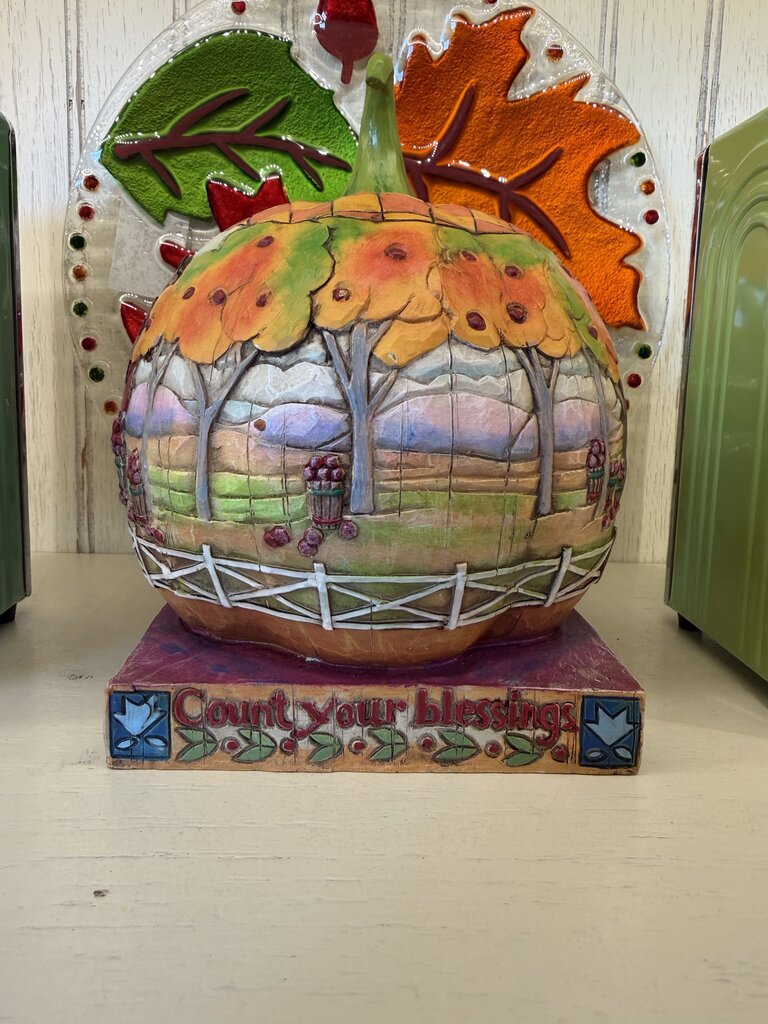 Jim Shore Count Your Blessings Pumpkin