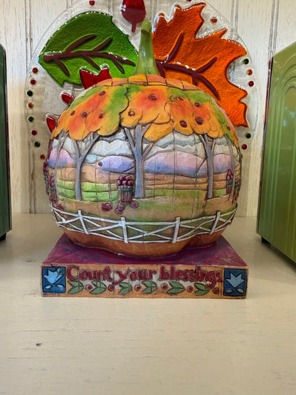 Jim Shore Count Your Blessings Pumpkin