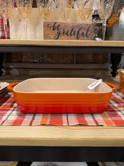 Le Creuset Stoneware Heritage Rectangular Dish with Vibrant Gradient