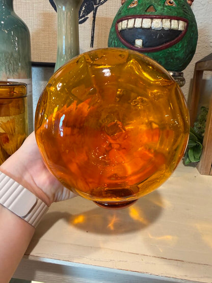 Rainbow Hand Blown Art Glass Pitcher