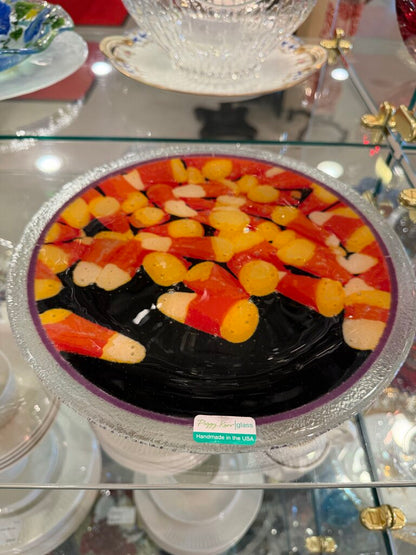 Peggy Karr Candy Corn Round Plate