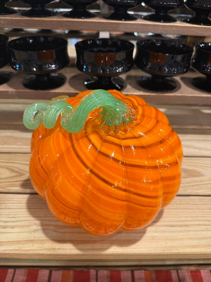 Art Glass Pumpkin Swirl Design