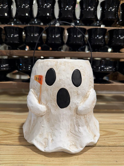 Resin Ghost Bucket With Metal Handle