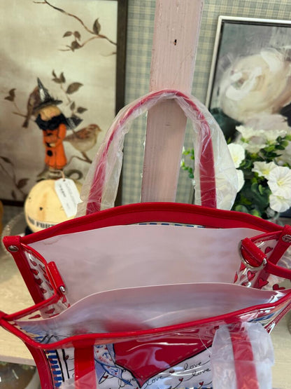 Brighton Striped Vinyl Heart Tote