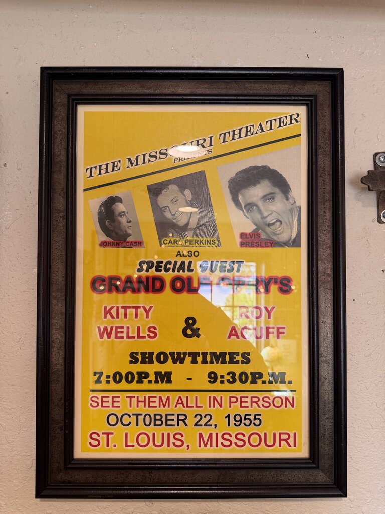 Vintage 50s Concert Poster Cash/Perkins/Elvis Framed Picture