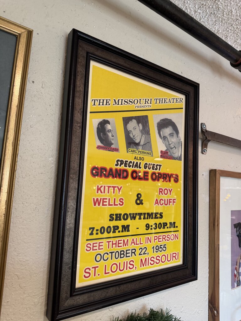 Vintage 50s Concert Poster Cash/Perkins/Elvis Framed Picture