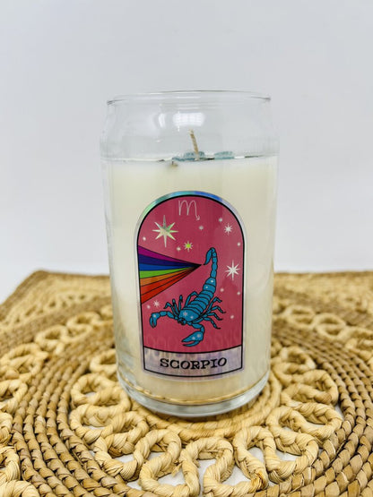 Scorpio Crystal Candle